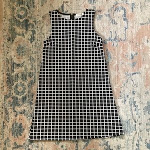 Black and white checkered midi dress